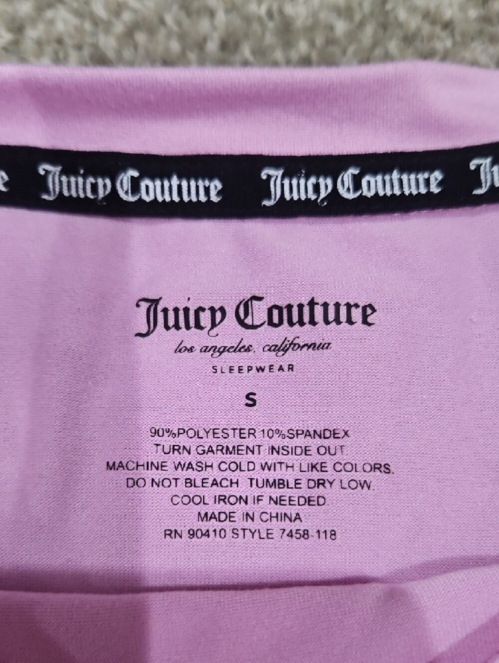 Juicy Couture Pink Lilac Crest Logo Tee - Picture 4 of 6